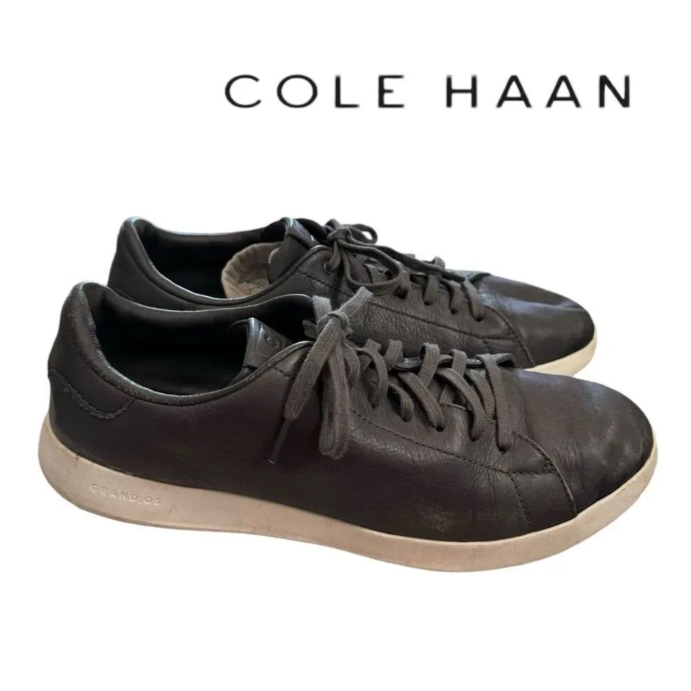 COLE HAAN Grand OS Men's Gray Leather Sneakers 11.5
